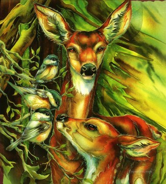  deer Painting - bird you are so deer to me